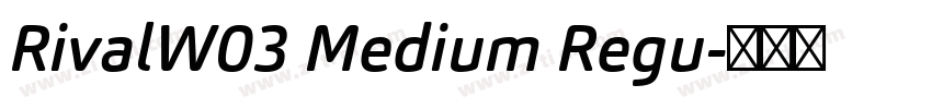 RivalW03 Medium Regu字体转换
